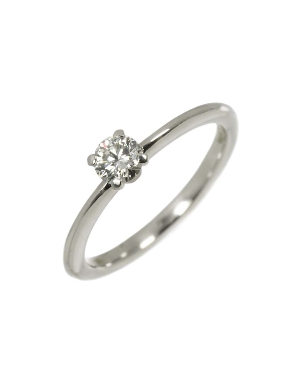 Tiffany & Co Solitaire Diamond I Ring Platinum